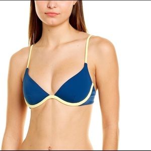 Onia Helena Swim Top in Blue Opal Lemon